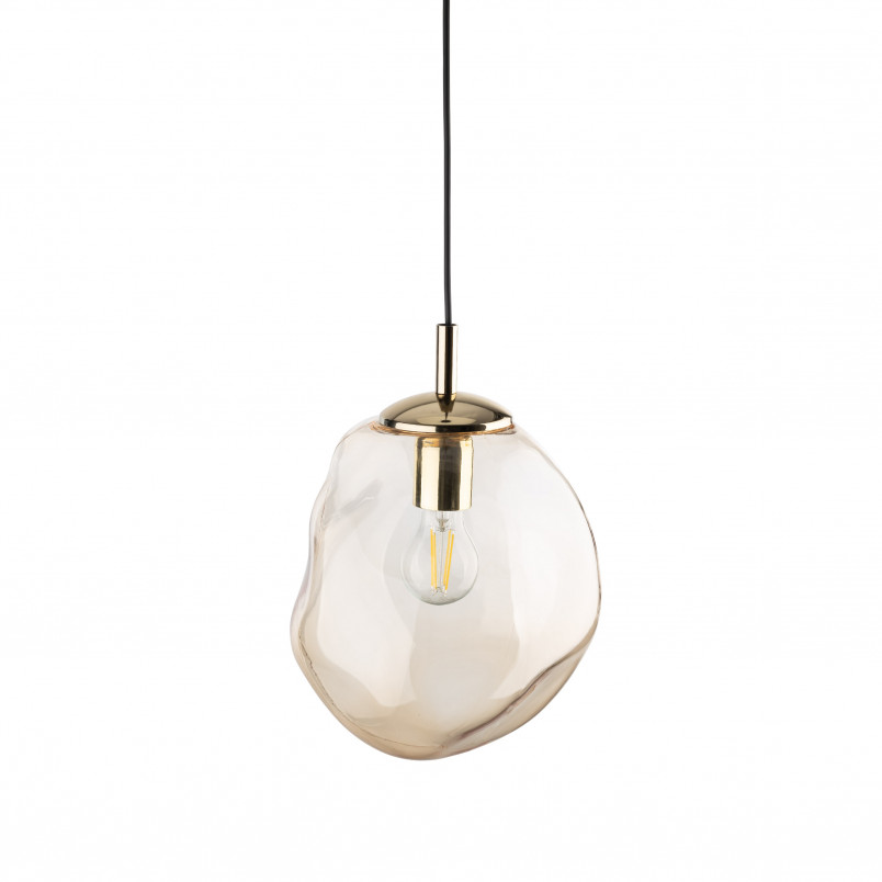 Lampa wisząca szklana Sol | Bursztynowa | TK Lighting