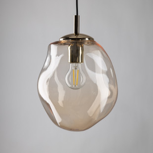 Lampa wisząca szklana Sol | Bursztynowa | TK Lighting