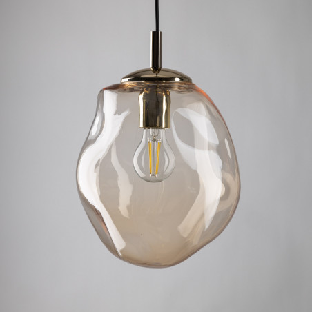 Lampa wisząca szklana Sol | Bursztynowa | TK Lighting