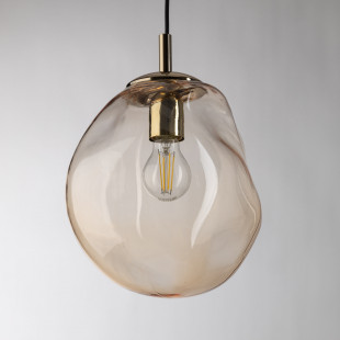 Lampa wisząca szklana Sol | Bursztynowa | TK Lighting