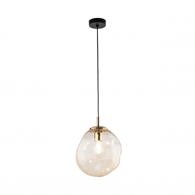 Lampa wisząca szklana Sol | Bursztynowa | TK Lighting