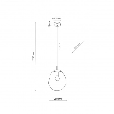 Lampa Wisząca Szklana Sol - Nowoczesny Design TK Lighting