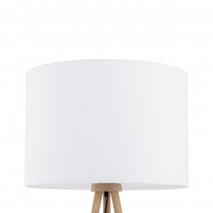Lampa podłogowa Tokyo | Drewno sosnowe, biały abażur | TK Lighting