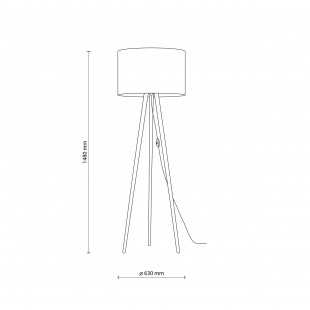 Lampa podłogowa Tokyo | Drewno sosnowe, biały abażur | TK Lighting