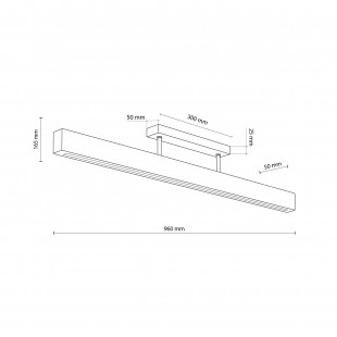 Lampa sufitowa drewniana Teo LED 96cm | TK Lighting
