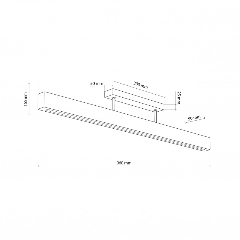 Lampa sufitowa drewniana Teo LED 96cm | TK Lighting