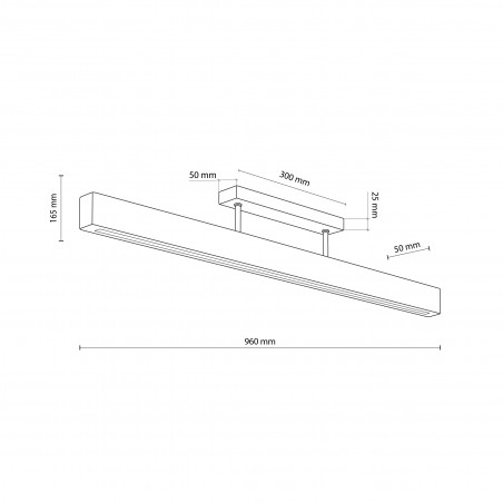 Lampa sufitowa drewniana Teo LED 96cm | TK Lighting