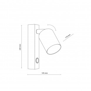 Kinkiet Reflektor Brązowy TK Lighting | Nowoczesny Design