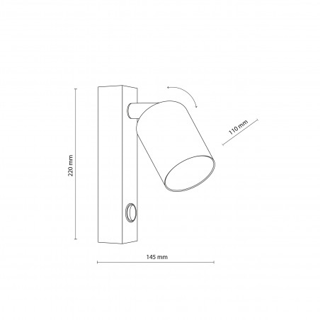 Kinkiet Reflektor Brązowy TK Lighting | Nowoczesny Design