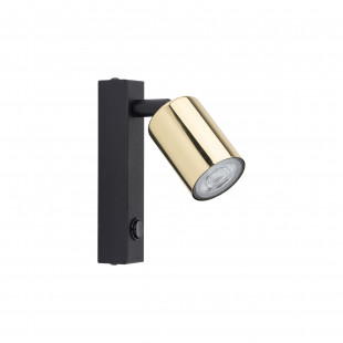 Kinkiet Reflektor Złoty z Włącznikiem | TK Lighting