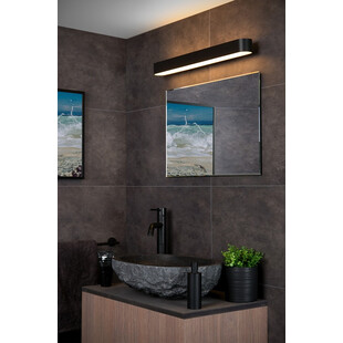 Kinkiet łazienkowy LED czarny Madelon 60cm - Lucide