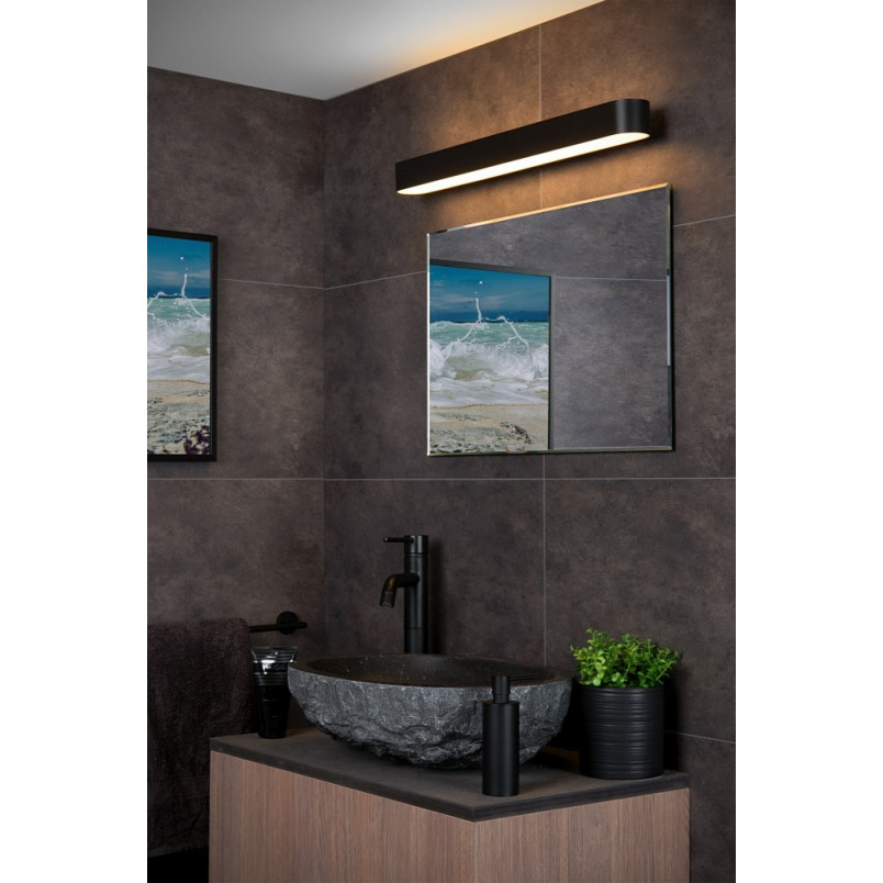 Kinkiet łazienkowy LED czarny Madelon 60cm - Lucide