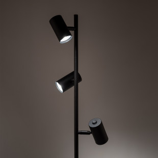 Lampa podłogowa 3 reflektory czarna TK Lighting | Nowoczesny design