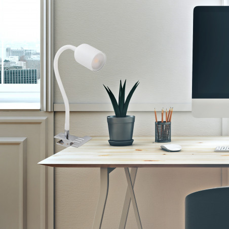 Lampka klips Top biała TK Lighting - Nowoczesne oświetlenie