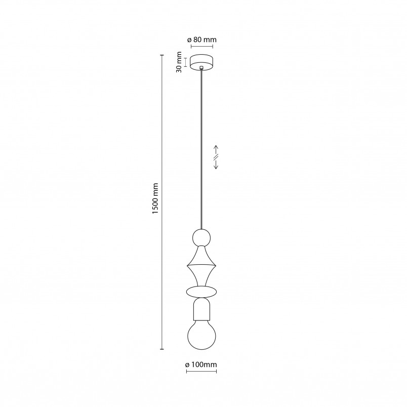Lampa wisząca Tower Black TK Lighting | Skandynawski design