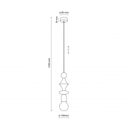 Lampa wisząca Tower Brown TK Lighting - Skandynawski Design