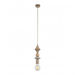 Lampa wisząca Tower Sabia Wood beżowa | TK Lighting