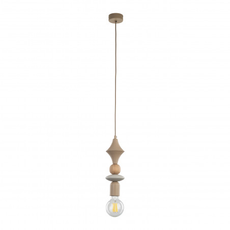 Lampa wisząca Tower Sabia Wood beżowa | TK Lighting
