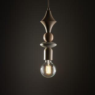 Lampa wisząca Tower Sabia Wood beżowa | TK Lighting