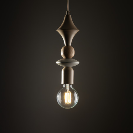 Lampa wisząca Tower Sabia Wood beżowa | TK Lighting