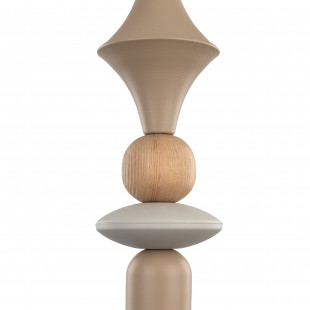 Lampa wisząca Tower Sabia Wood beżowa | TK Lighting