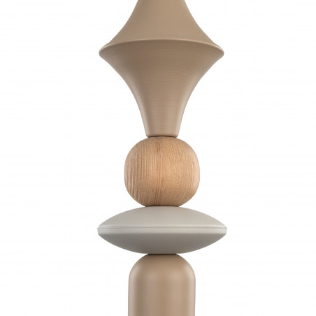 Lampa wisząca Tower Sabia Wood beżowa | TK Lighting