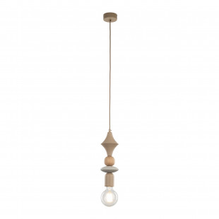 Lampa wisząca Tower Sabia Wood beżowa | TK Lighting