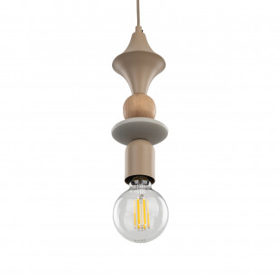 Lampa wisząca Tower Sabia Wood beżowa | TK Lighting