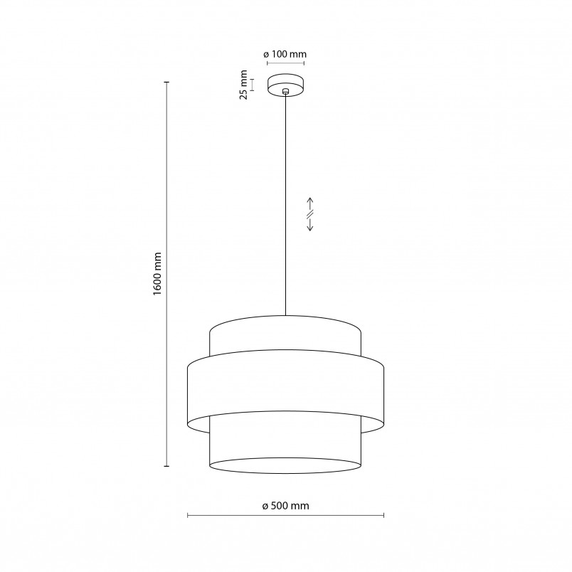 Lampa wisząca Trio Juta | Kolorowa, Boho | TK Lighting