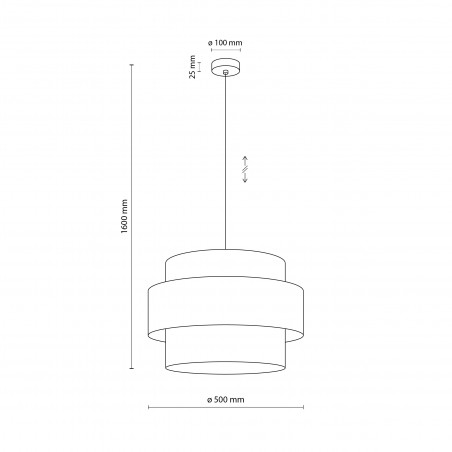 Lampa wisząca Trio Juta | Kolorowa, Boho | TK Lighting