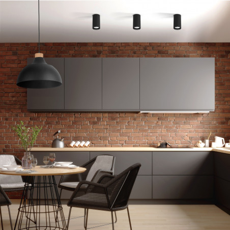Lampa spot tuba czarna TK Lighting - nowoczesny design