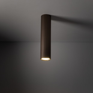 Lampa spot tuba ryflowana Tune - TK Lighting | Brązowa