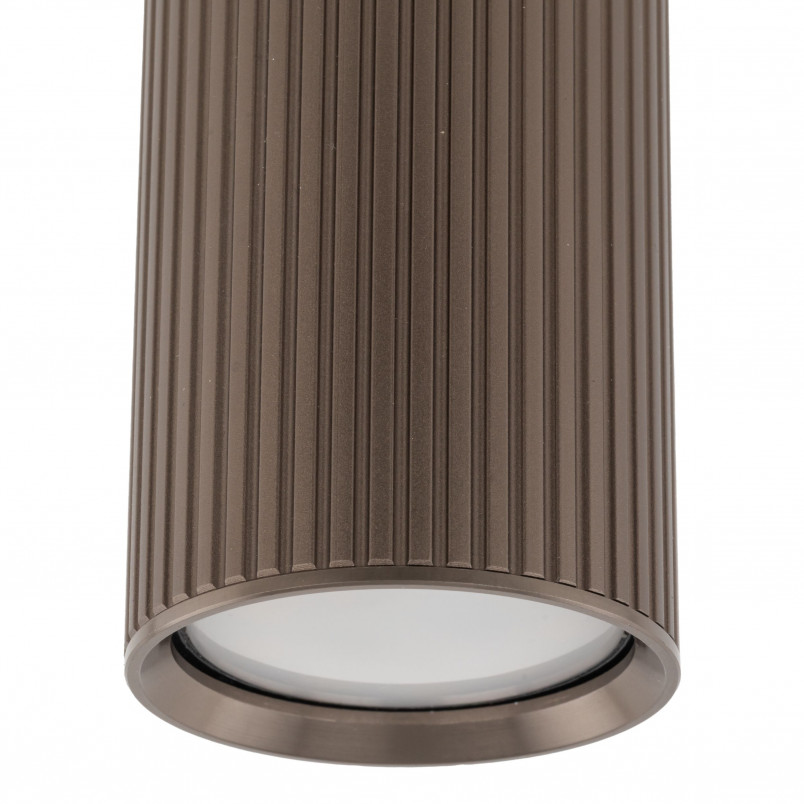 Lampa spot tuba ryflowana Tune - TK Lighting | Brązowa