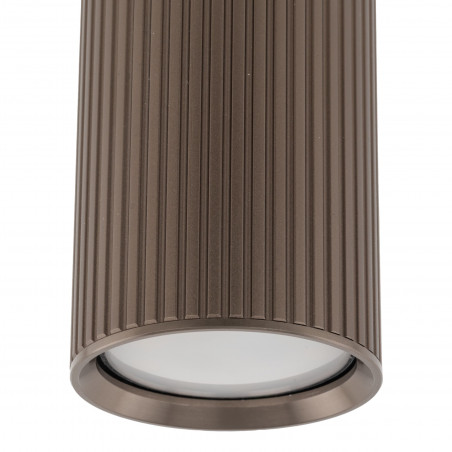 Lampa spot tuba ryflowana Tune - TK Lighting | Brązowa