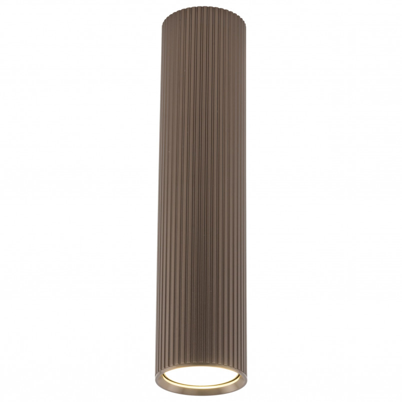 Lampa spot tuba ryflowana Tune - TK Lighting | Brązowa