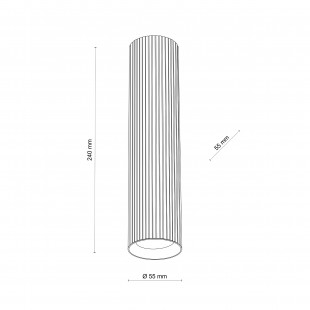 Lampa spot tuba ryflowana Tune - TK Lighting | Brązowa