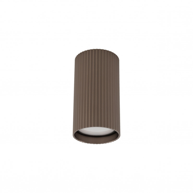 Lampa spot tuba ryflowana Tune - TK Lighting | Brązowa