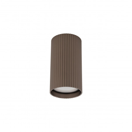Lampa spot tuba ryflowana Tune - TK Lighting | Brązowa