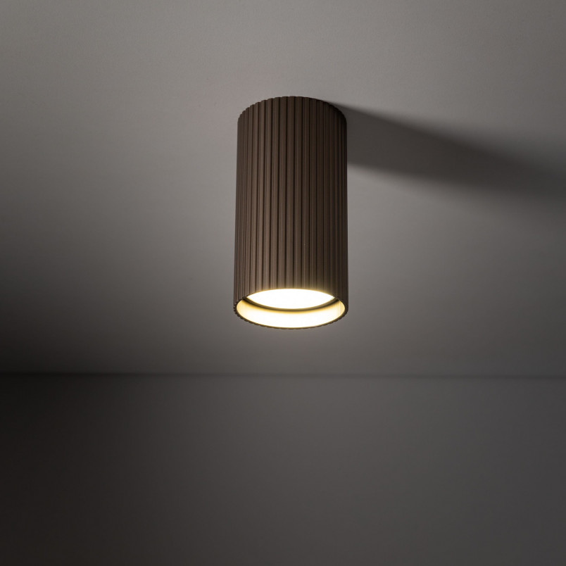 Lampa spot tuba ryflowana Tune - TK Lighting | Brązowa