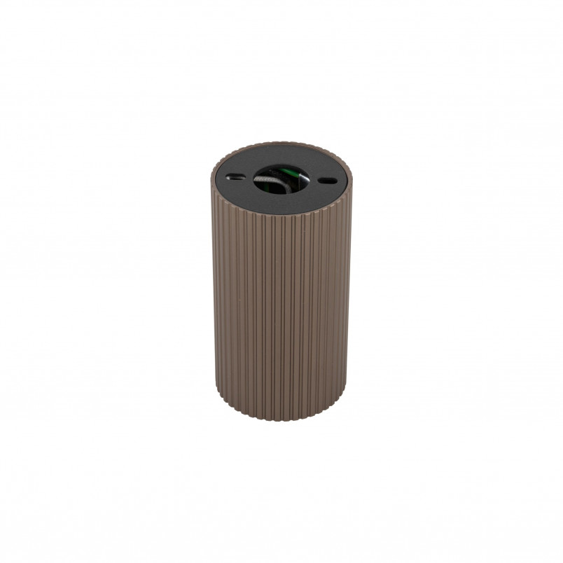 Lampa spot tuba ryflowana Tune - TK Lighting | Brązowa
