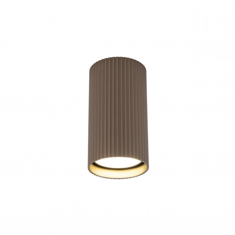 Lampa spot tuba ryflowana Tune - TK Lighting | Brązowa