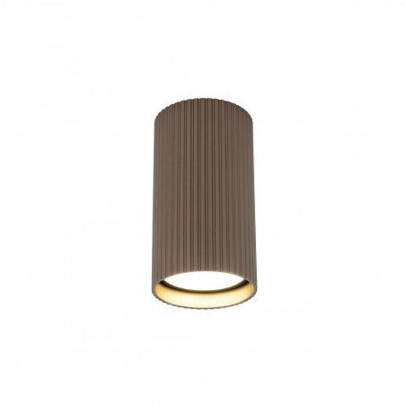 Lampa spot tuba ryflowana Tune - TK Lighting | Brązowa