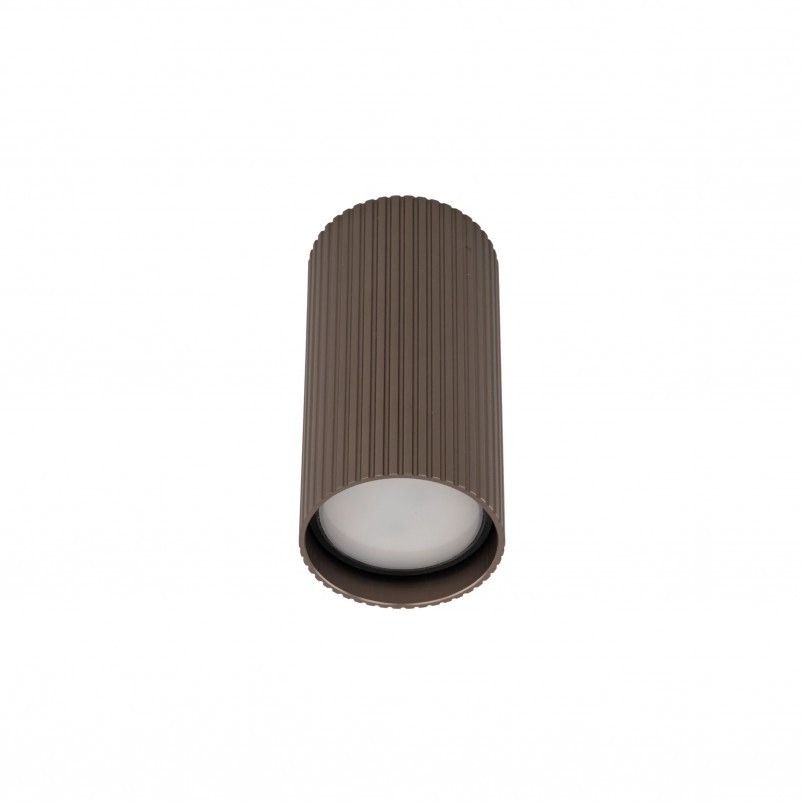 Lampa spot tuba ryflowana Tune - TK Lighting | Brązowa