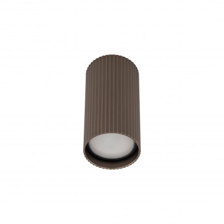 Lampa spot tuba ryflowana Tune - TK Lighting | Brązowa
