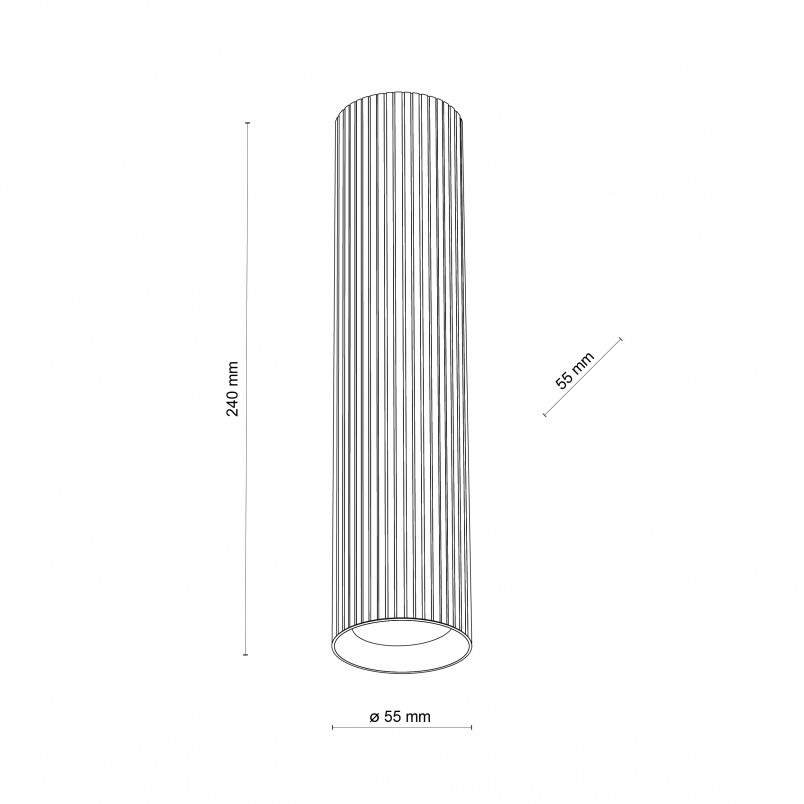 Lampa spot tuba biała TK Lighting | Downlight GU10