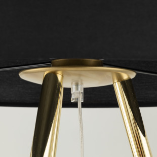 Lampa Umberto | Złoty Trójnóg, Czarny Abażur | TK Lighting