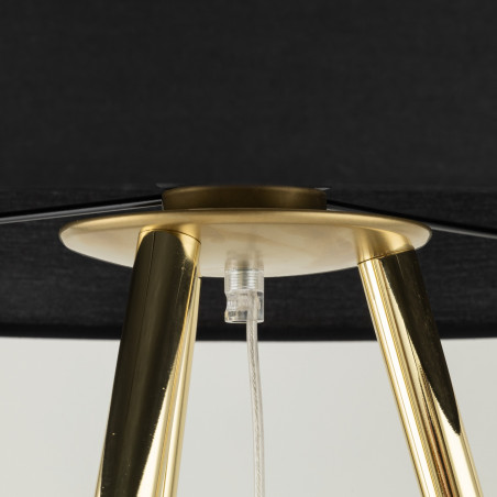 Lampa Umberto | Złoty Trójnóg, Czarny Abażur | TK Lighting