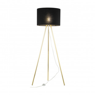 Lampa Umberto | Złoty Trójnóg, Czarny Abażur | TK Lighting