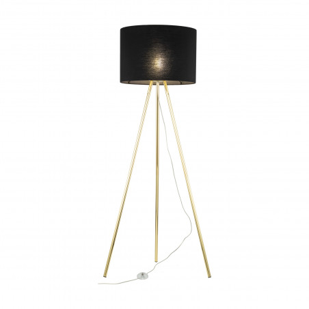 Lampa Umberto | Złoty Trójnóg, Czarny Abażur | TK Lighting