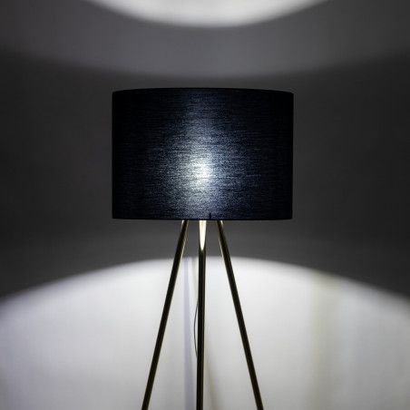 Lampa Umberto | Złoty Trójnóg, Czarny Abażur | TK Lighting